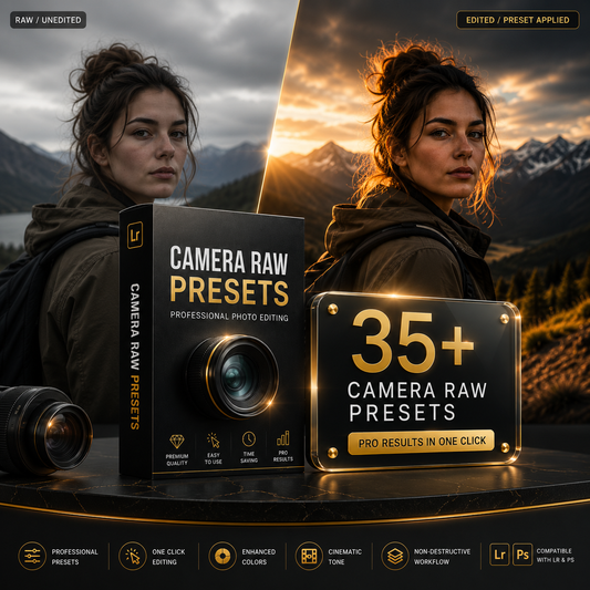 Premium 35+ Adobe Photoshop Camera Raw Presets Bundle